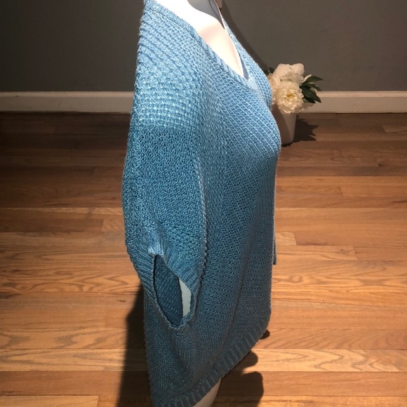 Polo Ralph Lauren Linen Turquoise Crocheted Top - Picture 6 of 10